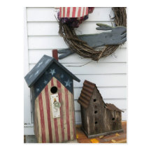USA, Missouri, Herman: Patriotic Birdhouses, Post Card