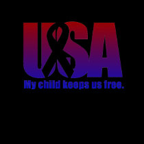 USA My child keeps us free. Military t-shirts