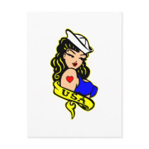 USA Navy Pinup Girl postcards