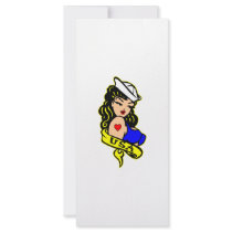 USA Navy Pinup Girl Rack Card