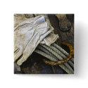 USA, New Mexico, Santa Fe. Close-up of cowboy buttons