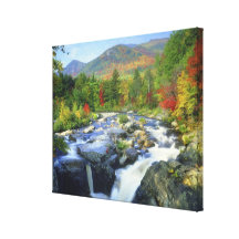 USA, New York. A waterfall in the Adirondack Stretched Canvas Prints