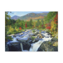 USA, New York. A waterfall in the Adirondack Post Card