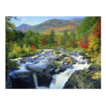 USA, New York. A waterfall in the Adirondack Post Card