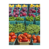 USA, New York State, New York, Vegetables and Post Card