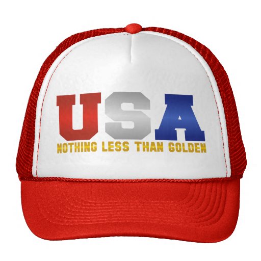 USA Nothing Less Than Golden US Sports Rally Hat Zazzle