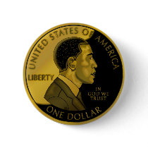 USA Obama Coin Button by RespectTheSoul USA Obama Coin Button