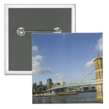 USA, Ohio, Cincinnati: Roebling Suspension 2 Pins