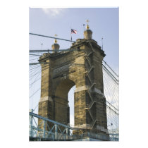 USA, Ohio, Cincinnati: Roebling Suspension
