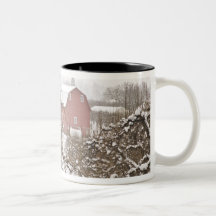 USA, Oregon, Hood River. Snow covered Apple Coffee Mug
