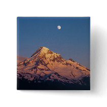 USA, Oregon, Mt Hood. Sunset creates alpenglow Pin