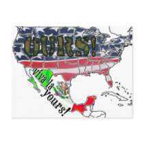 USA OURS! ANTI-IMMIGRATION SENTIMENT postcards by politicallyOFF USA OURS! ANTI-IMMIGRATION SENTIMENT postcards