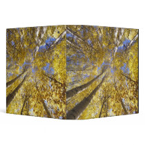 USA, Pacific Northwest. Aspen trees in autumn 3 Ring Binder