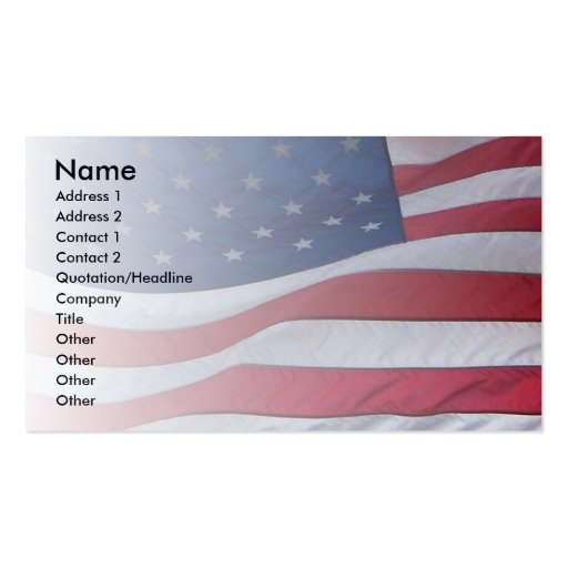 USA Patriot Business Card Template (front side)