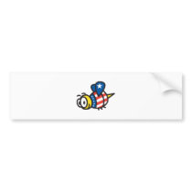 usa patriotic bee bumper sticker