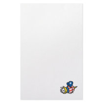 usa patriotic bee stationery paper