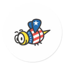 usa patriotic bee stickers