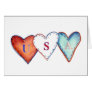 USA Patriotic Hearts Card