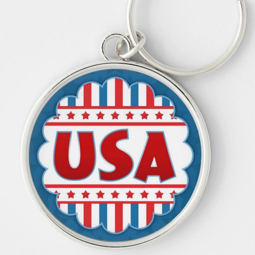 USA Patriotic Keychain