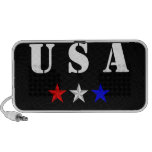 USA Patriotic Red, White and Blue Nautical Stars speakers