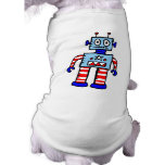 USA patriotic robot Pet T-shirt