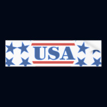 USA Patriotic Stars and Stripes bumper stickers