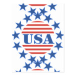 USA Patriotic Stars and Stripes Postcards