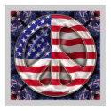 USA Peace Flag Art posters