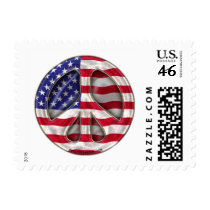USA Peace Flag postage