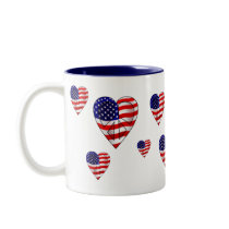 USA Peace Heart mugs by ecaggiani USA Peace Heart mugs