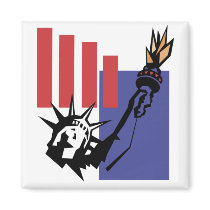 USA-Red Blue Statue of Liberty magnets