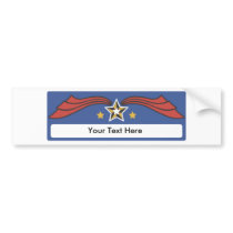 USA-Red Flowing Star bumper stickers by redwhiteandblue USA-Red Flowing Star bumper stickers