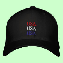 USA Red, White, and Blue Hat embroidered hats
