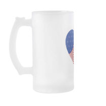 USA - Red White & Blue Stars & Stripes Frosted mugs by JuJuGarden USA - Red White & Blue Stars & Stripes Frosted mugs