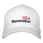 USA Remember Embroidered Baseball Cap
