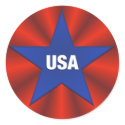 USA Ribbon Bunting Star Sticker