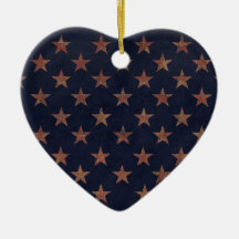 USA Rustic stars ornament