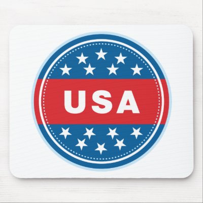 USA Seal - Red Mouse Mats by visualnewbie