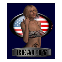 USA Sexy Pinup Girl Next Door American Print by sexyshirts2 USA Sexy Pinup Girl Next Door American Print