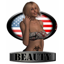 USA Sexy Pinup Girl Next Door American T Shirt