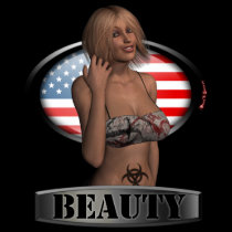 USA Sexy Pinup Girl Patriot Polo American Pride