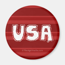 USA Sketch - Red Magnet