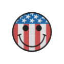 usa smiley face small embroidered shirts