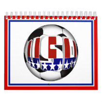 USA Soccer Ball Wall Calendar