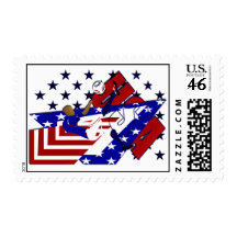 USA soccer Bicycle kick futbol lovers gifts Stamp