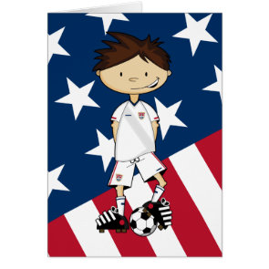 USA Soccer Boy Card card