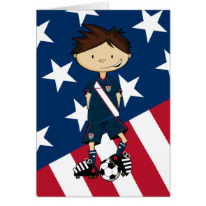 USA Soccer Boy Card card