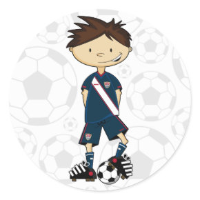USA Soccer Boy Sticker sticker