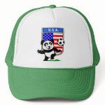 This adorable little panda is too cute! He's featured in front of a large flag from the United States of America and ready to play football and score some goals. This cute design is perfect for football players and soccer fans.