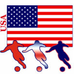 USA Soccer Players Cut Out